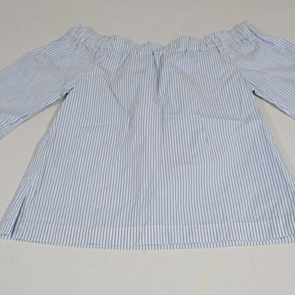 Madewell Clean Off The Shoulder Top in Stripe - Picture 9 of 11